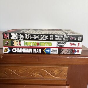 Anime Manga Lot Death Note Hunter x Hunter Chainsaw Man Books Bundle